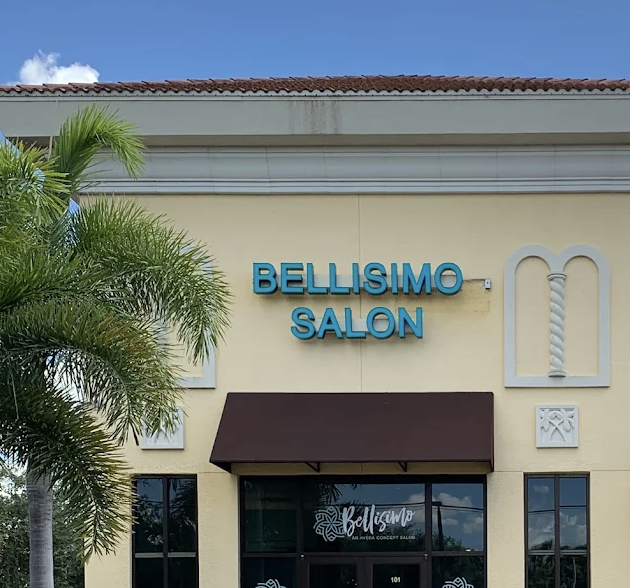 Exterior of Bellisimo Salon at 9671 Gladiolus Dr Suite 101 in Fort Myers, Florida